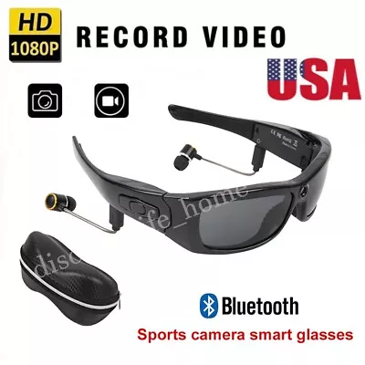 1080P HD Glasses Camera Eyewear Polarized Lens Sunglasses DVR Video Recorder US • $43.14