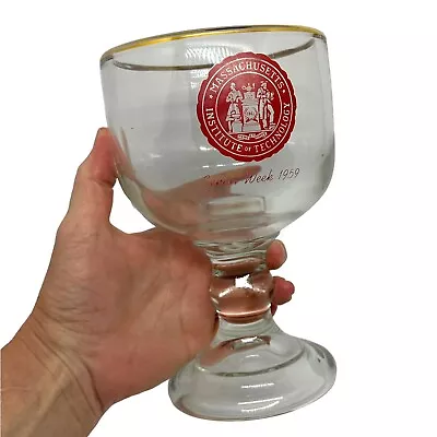 MIT Massachusetts Institute Of Technology Heavy Thick Beer Glass Senior Class 59 • $29.95