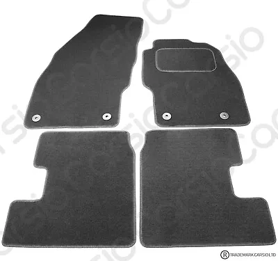 For Vauxhall Adam 2013 Tailored Black Car Mats Carpets 4pc Set With 4 Clips • £13.99