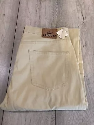 Men's Lacoste Stretch Jeans 33  Waist X 34  Leg Brown • £8