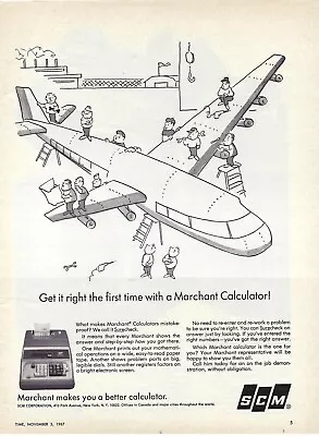 1967 SCM Marchant Calculators Surecheck Right First Time Vintage Print Ad/Poster • $10.90