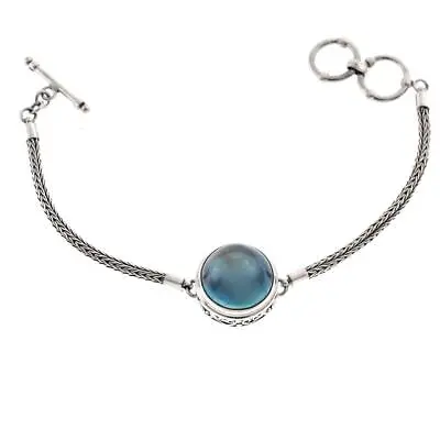 925 Sterling Silver Pacific Ocean Blue Mabe Pearl Sterling Bracelet 7  • $49.95