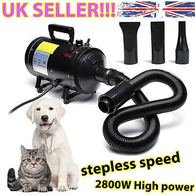 £71.10 • Buy 2800W Low Noise Pet Hair Dryer Cat Dog Blaster Blower Heater Grooming Hairdryer