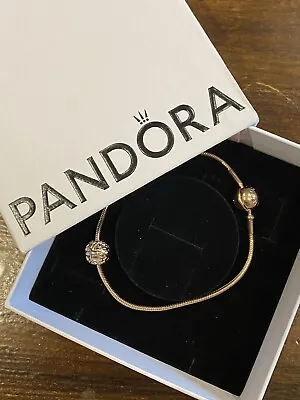 $80 • Buy Authentic Pandora Rose Essence Bracelet 18cm With One Charm