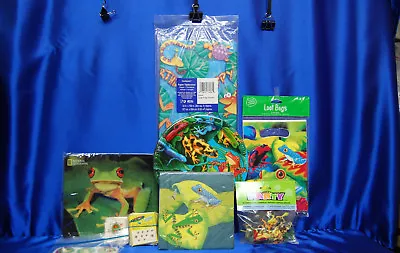 $29.99 • Buy Frog Party Set # 11 Plates Napkins Tablecover Tattoos Stickers Games Mouse Pad