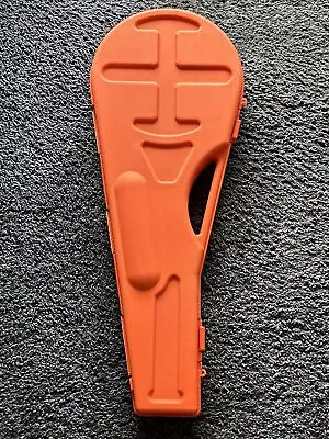 Tennis Racket Hard Plastic Carrying Case - Orange - Vintage • $15