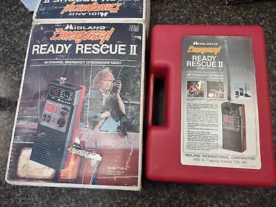 MIDLAND EMERGENCY READY RESCUE II 40 CHANNEL CB RADIO MODEL Working W/ Case • $26.10