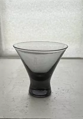 One Replacement Old Morgantown Normandie Smoke Gray Cocktail Martini Glass • $9.99