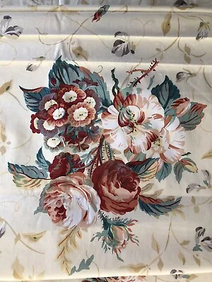 Vintage - Colefax & Fowler - Hidcote - 80s  Cotton Chintz - 3.48 M X 60 Cm • £60