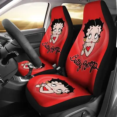 $54.99 • Buy Betty Boop Car Seat Covers Betty Boop Heart Art Car Seat Covers (set Of 2)
