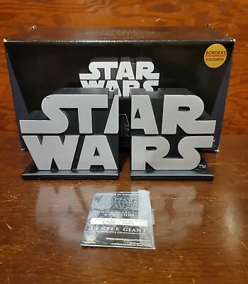 GENTLE GIANT STAR WARS Logo Bookends Borders Silver • $155
