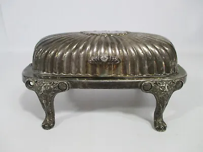 £20 • Buy Vintage 19th Century FB Rogers Footed Roll Top Butter Dish