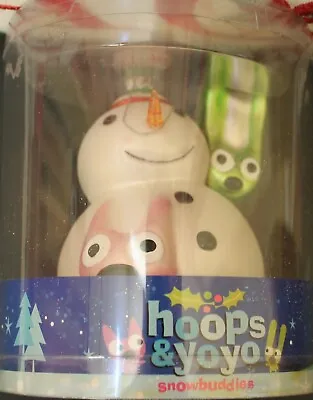 $20 • Buy Hallmark Hoops And Yoyo Snowman Snowbuddies Glass Christmas Ornament