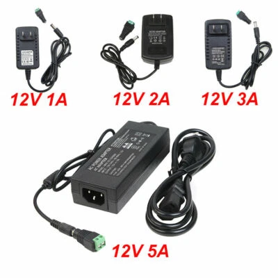 $89 • Buy AC DC 12V 1A 2A 3A 5A US Power Supply Adapter For 3528 5050 5630 LED Strip Light