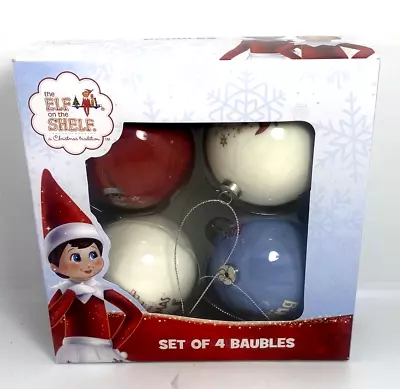 $35 • Buy The Elf On The Shelf Christmas Baubles Tree Decoration Festive BNIB Set Of 4