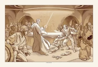 A Wretched Hive Martin Ansin Star Wars Alamo Drafthouse Mondo Bottleneck Gallery • £650