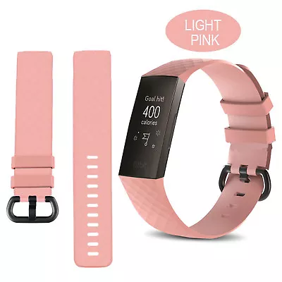 For Fitbit Charge 4 3 Replacement Band Soft Silicone Bracelet Strap Wristband AU • $8.69