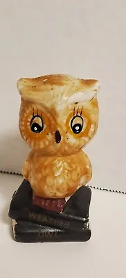 Vtg Enesco  Weather Forecaster  Ceramic Owl Figure For A Wise Weather Watcher • $6