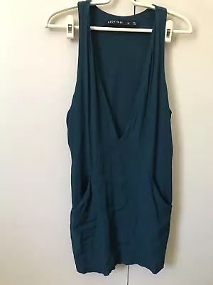 Backstage Vneck Tank Dress SiZe M 10 Teal Blue • $11.18