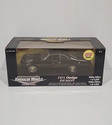 Ertl American Muscle 1971 Dodge Demon Hobby Edition Black Nib Rare 1 Of 5000 New • $295