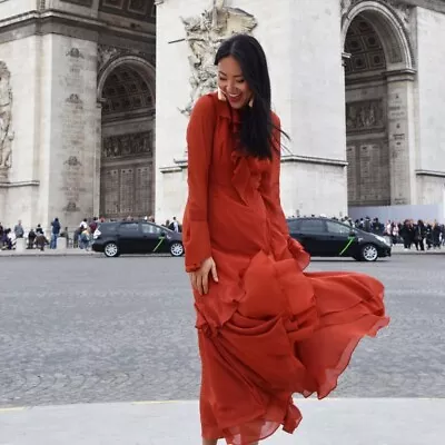 C/meo Collective Women's Dress Flamboyat Maxi - Size S - Terracotta/Autumn • $78