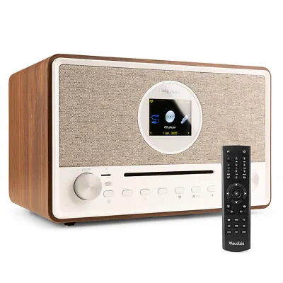 Audizio 102.252 Lucca Internet Radio With DAB+ And CD Player Wood • £175