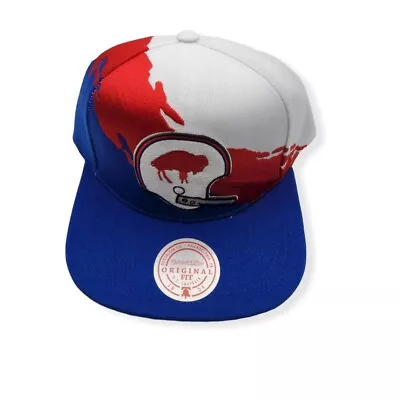 Mitchell & Ness Buffalo Bills Paintbrush Adjustable Snapback Hat Cap • $39.99