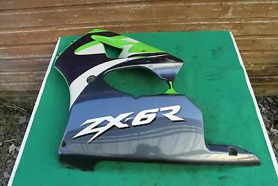 Kawasaki ZX6R Ninja ZX-6R OEM Front Left Side Fairing Panel 2000-2002 Green 1542 • £120