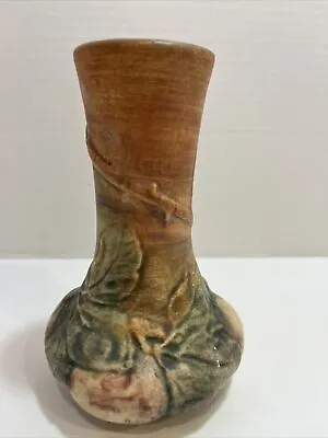 Vintage 6” Pottery - Weller Baldin APPLE Leaf Vase 1920's • $29.99