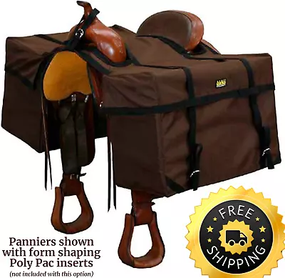 Heavy Duty Horse Saddle Pannier Bags Washable Adjustable Hunting Camp Packing • $279.94