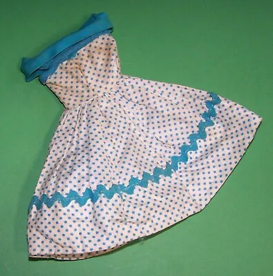 Vintage Mitzi Doll Dress Blue And White Polka Dot Barbie Clone • $8