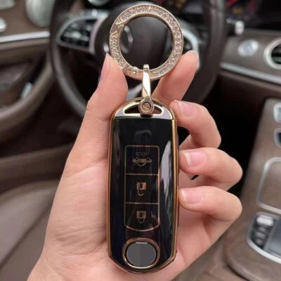 $18.99 • Buy TPU Car Remote Key Fob Case Cover For Mazda 2 3 5 6 CX-3 CX-5 CX-7 Black