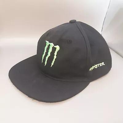 Monster Energy Drink Hat Cap One Size Black Green Snapback Adjustable Adult Size • $7.19