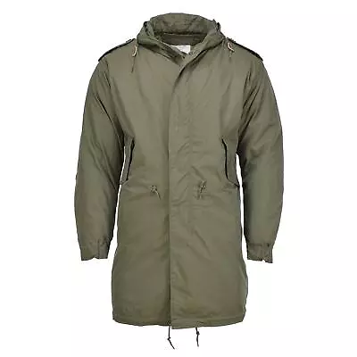 MIL-TEC U.S. Military Style M51 Hooded Parka Quilted Detachable Liner Olive NEW • £94.84