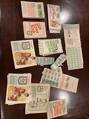 Lot Of S & H Green Stamp Saver Books And Stamps • $15
