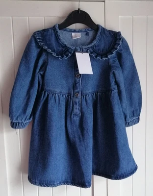 £6.75 • Buy Next Baby Girls Denim Dress Age 12-18 Months