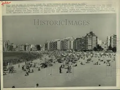 1969 Press Photo Apartment Buildings Lining Beach At Montevideo Uruguay • $15.99