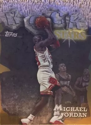 1997 Topps Rock Stars RS1 Michael Jordan - Chicago Bulls Basketball Card Die-Cut • $225