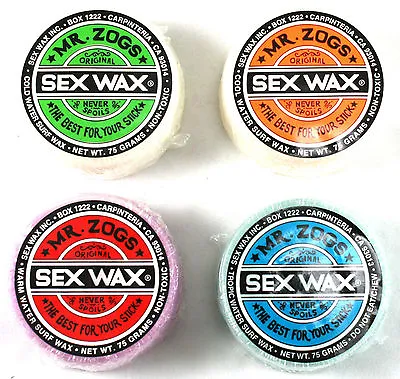 Mr Zogs Sex Wax Original Surfboard Wax Block. Cold Cool Warm OR Tropical • £5.25