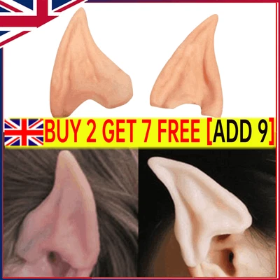 £4.46 • Buy Halloween Costume Elf Fairy Ear Tips Hobbit Vulcan Spock Alien Cosplay Tool UK🎃