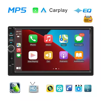 7  Double Din Car Stereo Radio For Apple CarPlay Android MP5 Player Head Unit • $68.99