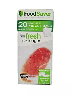 FoodSaver 20 Heat Seal Pre-Cut Quart-sized Bags • $12.80