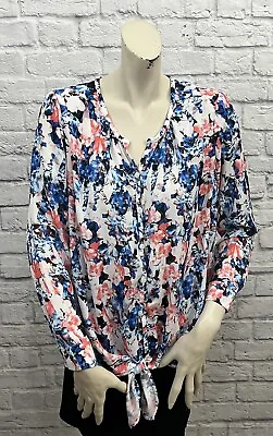 G By Giuliana Disney Alice Through The Looking Glass Women’s Floral Top Size L • $10.99