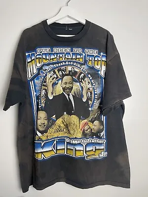 Vintage Martin Luther King Jr.  MLK Dream Rap Tee Size XL Hip Hop Distressed • $50