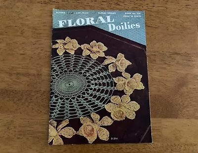 Vintage 1940s Lace Flower Doilies Pattern Book 1949 Crochet Magazine • $10