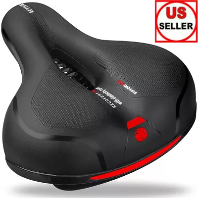 Comfort Wide Big Bum Bike Bicycle Gel Cruiser Extra Sporty Soft Pad Saddle Seat • $18.89