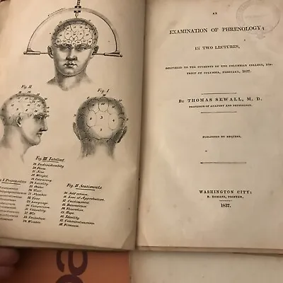 Vintage Phrenology Book & Illustrations 1837  Phrenology Collectible T Sewall • $92.49