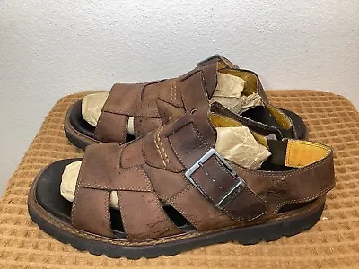 Timberland Leather Sandals Mens Sz 13M Brown Buckle Strap Fisherman Open Toe • $35.99