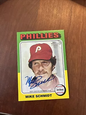 2024 Topps Heritage Mike Schmidt REAL ONE AUTOGRAPH Auto Phillies 75-RO-MS • $125