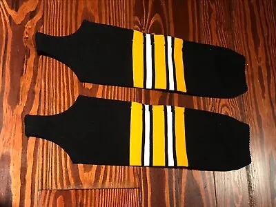 Vtg New Pittsburgh Steelers Custom Steel Curtain Game Football Stirrup Socks • $14.99